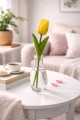 Sztuczny TULIPAN kwiat pojedynczy silikonowy JAK ŻYWY dekoracyjny 33 cm