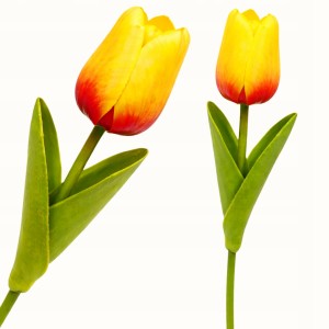Sztuczny TULIPAN kwiat pojedynczy silikonowy JAK ŻYWY dekoracyjny 33 cm