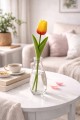 Sztuczny TULIPAN kwiat pojedynczy silikonowy JAK ŻYWY dekoracyjny 33 cm