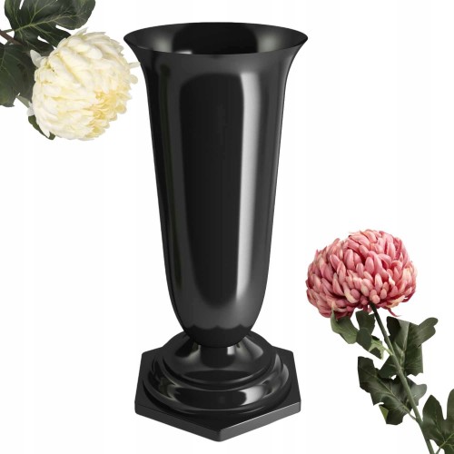 Wazon plastikowy na cmentarz flakon na grób duży 37 cm