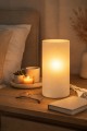 Lampa stołowa dekoracyjna szklana LED z włącznikiem 1,5 m ELLEN biała