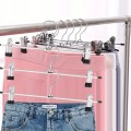 Metalowy wieszak na spodnie z klamerkami klipsami organizer do szafy 30cm