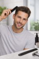 Grzebień męski do włosów fryzjerski czarny gęsty barber 12,5 cm