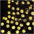 Lampki solarne ogrodowe girlanda 20 LED 4,82 m kule ciepłe białe