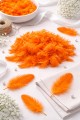 Piórka dekoracyjne sztuczne 10 g do rękodzieła ozdób DIY POMARAŃCZOWE