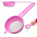 Sitko kuchenne 6 cm do mąki cukru przesiewacz PLASTIKOWE z rączką MIX KOLOR