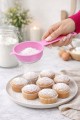 Sitko kuchenne 6 cm do mąki cukru przesiewacz PLASTIKOWE z rączką MIX KOLOR