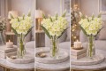 Bukiet sztucznych LEWIZJI LEWIZJA dekoracja do wazonu na grób 60cm MRMZ1156