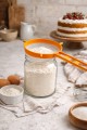 Sitko kuchenne 12 cm do mąki cukru przesiewacz metalowe z rączką MIX KOLOR