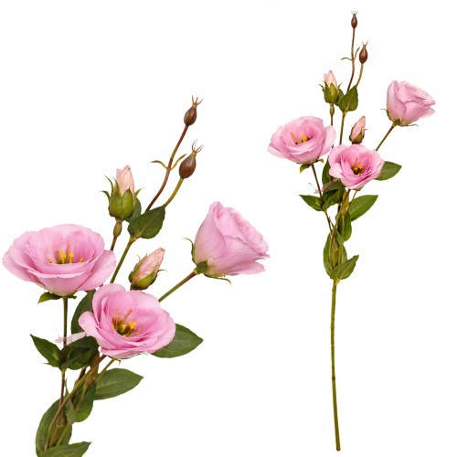 Eustoma duża gałązka sztuczna z pąkami dekoracja do wazonu 72 cm MRYS017