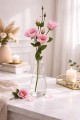 Eustoma duża gałązka sztuczna z pąkami dekoracja do wazonu 72 cm MRYS017
