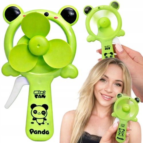 Wiatraczek ręczny dla dzieci mini wentylator panda spryskiwacz 14 cm