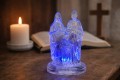 Figurka Rodziny Świętej LED lampka religijna do kapliczki na cmentarz