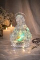 Figurka Matki Boskiej LED lampka religijna do kapliczki na cmentarz