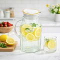 Dzbanek plastikowy z pokrywką do wody lemoniady soku na zimne napoje 1l