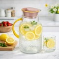 Dzbanek plastikowy z pokrywką do wody lemoniady soku na zimne napoje 1l
