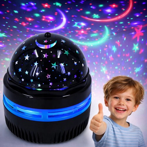 Projektor gwiazd LED lampka nocna obracana USB dla dzieci rzutnik