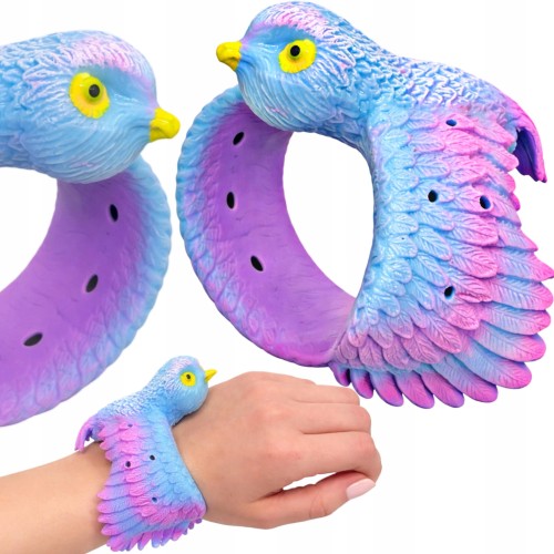 Gumowa zabawka dla dziecka sensoryczna ptaszek na rękę fidget antystres