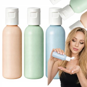 Butelki podróżne na kosmetyki na płyn szampon silikonowe 30ml x3 szt