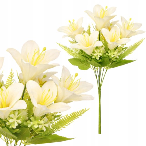 Bukiet sztucznych LILII LILIE dekoracja do wazonu 37cm MRMZ 1155