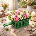 Gąbka florystyczna mokra w koszyczku do stroików floret duża ZIELONA
