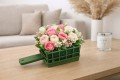 Gąbka florystyczna mokra w koszyczku do stroików floret duża ZIELONA