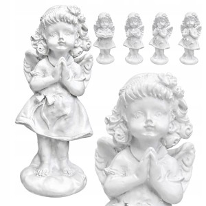 Aniołek gipsowy figurka aniołek dekoracyjny biały anioł dekoracja prezent