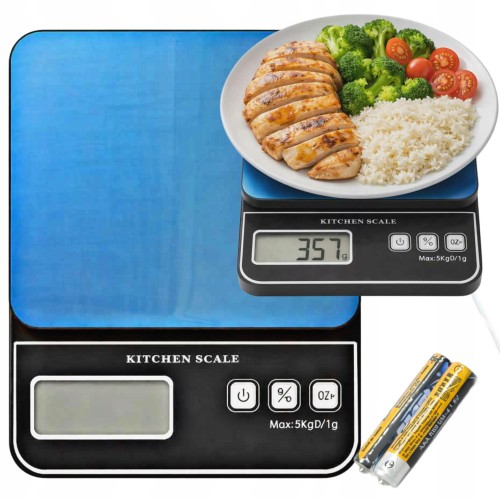 Waga kuchenna elektroniczna 5 kg / 1 g LCD precyzyjna waga do kuchni