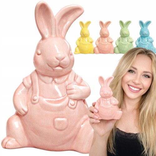 Zajączek ceramiczny figurka ceramiczna królik wielkanocny dekoracja