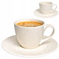 Filiżanka ze spodkiem ceramiczna do kawy herbaty elegancka 200 ml MRY3958