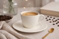 Filiżanka ze spodkiem ceramiczna do kawy herbaty elegancka 200 ml MRY3958