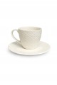 Filiżanka ze spodkiem ceramiczna do kawy herbaty elegancka 200 ml MRY3961