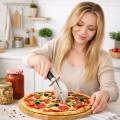 Nóż do krojenia pizzy stalowy radełko do pizzy 22,5 cm solidny
