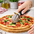 Nóż do krojenia pizzy stalowy radełko do pizzy 22,5 cm solidny
