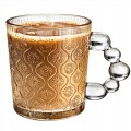Szklanka kubek szklany z uchwytem kuleczki do kawy herbaty 300 ml