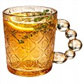 Szklanka kubek szklany z uchwytem kuleczki do kawy herbaty 300 ml