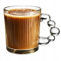 Szklanka kubek szklany z uchwytem kuleczki do kawy herbaty 300 ml