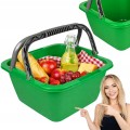 Kosz zakupowy z rączką koszyk plastikowy na zakupy ogród MIX kolor 18,5l