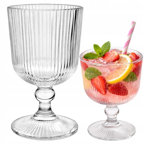Kieliszek na nóżce pucharek do deserów i drinków na nóżce kielich retro