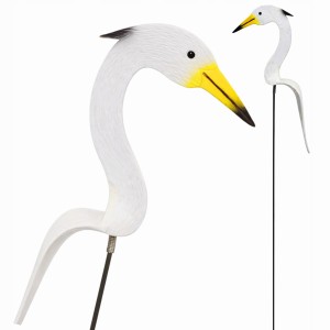 Figurka ogrodowa bocian dekoracja ogrodu na szpikulcu ozdoba 70 cm
