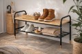 Ławeczka na buty Ławka półka stojak 2 poziomy loft metal drewno