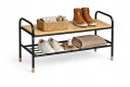 Ławeczka na buty Ławka półka stojak 2 poziomy loft metal drewno