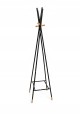 Wieszak stojący na ubrania loft metalowy czarny do przedpokoju 170 cm