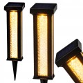 Lampa solarna ogrodowa LED wbijana ciepłe światło wodoodporna premium