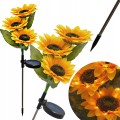 Solarna lampa ogrodowa słoneczniki LED do ogrodu dekoracja 70 cm