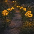 Solarna lampa ogrodowa słoneczniki LED do ogrodu dekoracja 70 cm