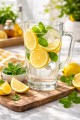 Dzbanek szklany na wodę lemoniadę sok z uchwytem 1l