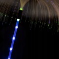 Lampa solarna ogrodowa Meduza RGB wbijana 80 cm światłowodowa Z CZUJNIKIEM