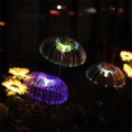 Lampa solarna ogrodowa Meduza RGB wbijana 80 cm światłowodowa Z CZUJNIKIEM