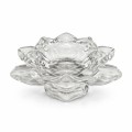 Świecznik szklany rozeta kwiat lotosu na tealight dekoracyjny kryształowy